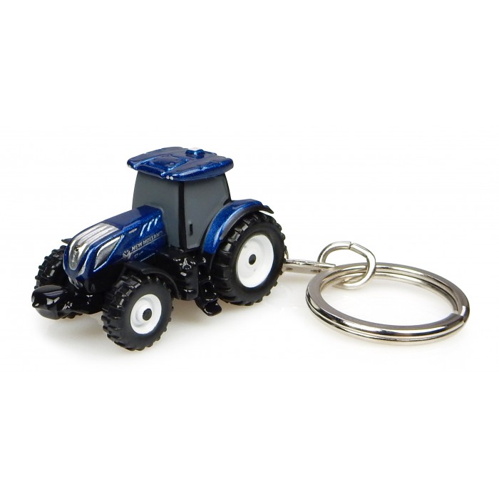 Universal Hobbies New Holland T7.225 Blue Power Tractor Metal Keychain UH5814