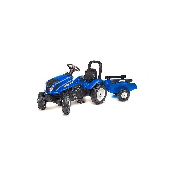 Falk New Holland T6 Pedal Tractor with Trailer and opening bonnet, Ride-on + 2 years FA3080AB