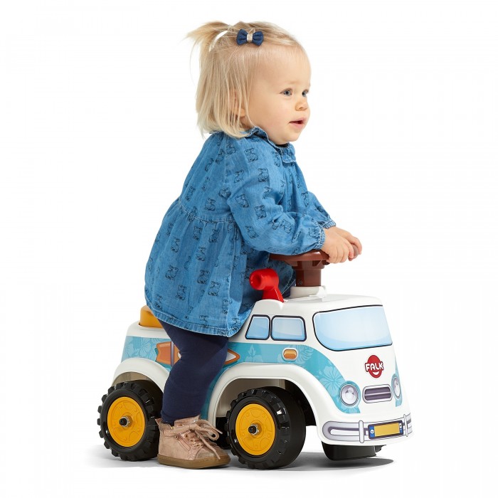 Falk Surfer Minivan Vehicle with opening seat and steering wheel with a horn, Ride-on and Push-along, +1.5 years FA702