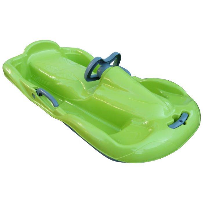 Belli Green Steerable Snow Sled with Brake and Handle Cord For Kids and Adults BE02186