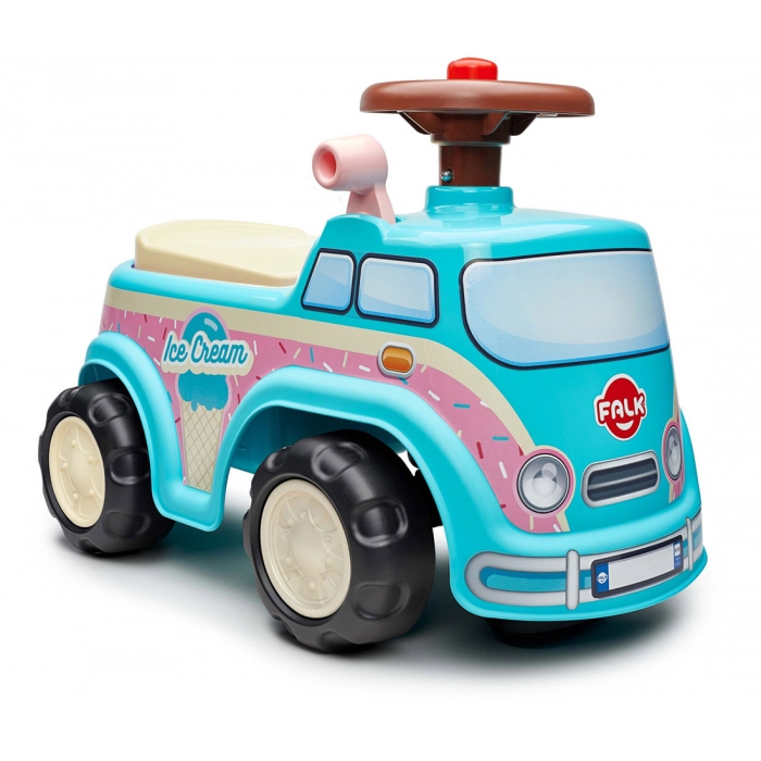 Falk Ice Cream Truck Ride-on and Push-along Vehicle Toy with accessories, +1.5 years FA708