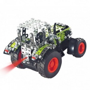 Tronico Micro Series - Claas Axion 850 Tractor with Trailer - Infra Red Controlled - 462 Parts Metal Construction set T9501