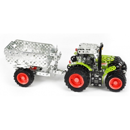 Build your own Claas Arion 430 Tractor with Trailer - 700 Parts Metal Construction set T10011