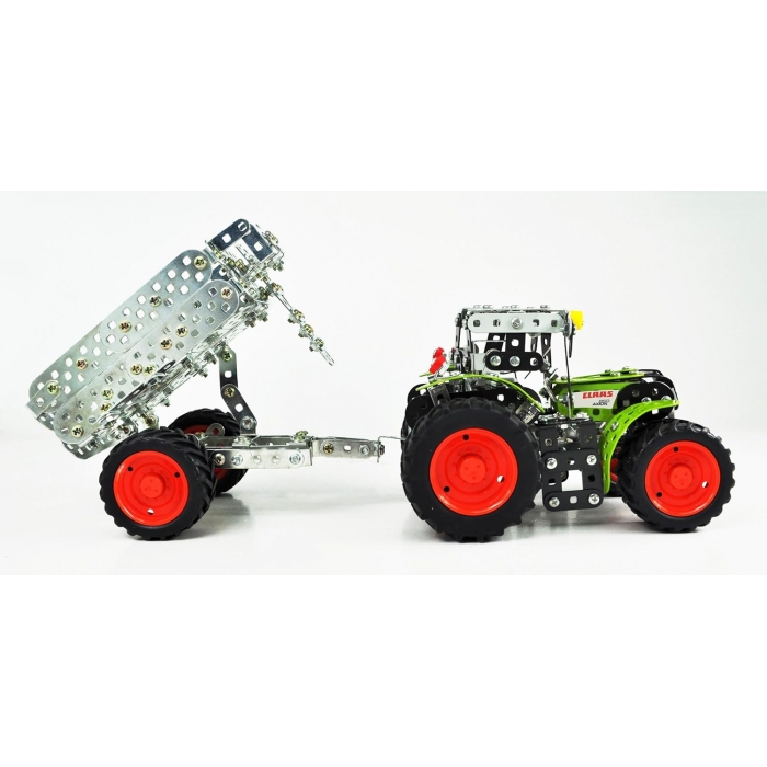 Build your own Claas Arion 430 Tractor with Trailer - 700 Parts Metal Construction set T10011