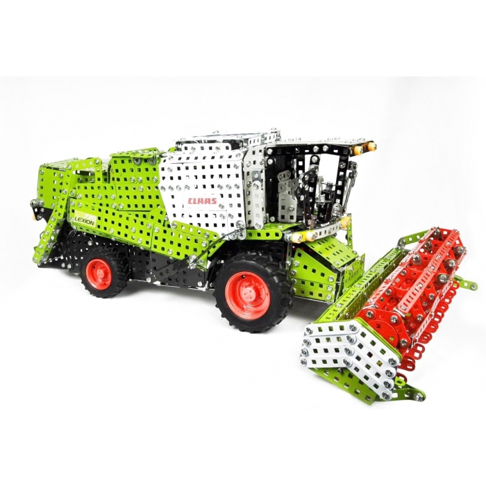 Tronico Profi Series - Claas Lexion 770 Combine Harvester with Trailer and Mower - 2697 Parts Metal Construction set T10059