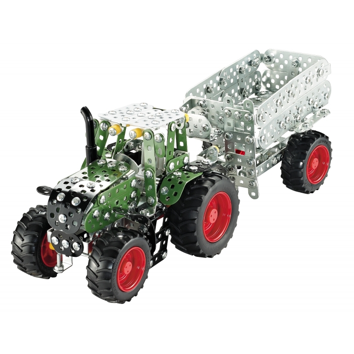Tronico Mini Series - Fendt 313 Vario Tractor with Trailer - 759 Parts Metal Construction set T10021