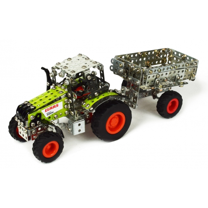 Tronico Micro Series - Claas Arion 588 Tractor with Trailer - 588 Parts Metal Construction set T9500