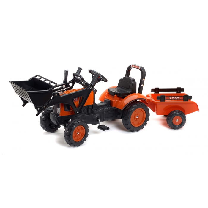 Falk Kubota M7171 Pedal Tractor with Front Loader and Trailer, Ride-on + 2 years FA2065AM