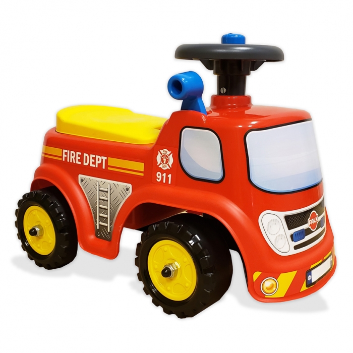 Falk Fireman Truck with Opening Seat and Steering Wheel with a Horn, Ride-on and Push-along +1.5 Years FA700