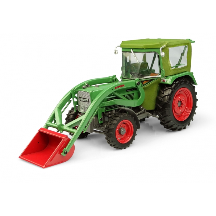 Universal Hobbies 1/32 Scale Fendt Farmer 5S - 4WD with Peko's Cabin and BAAS' Front Loader Tractor Diecast Replica UH5310