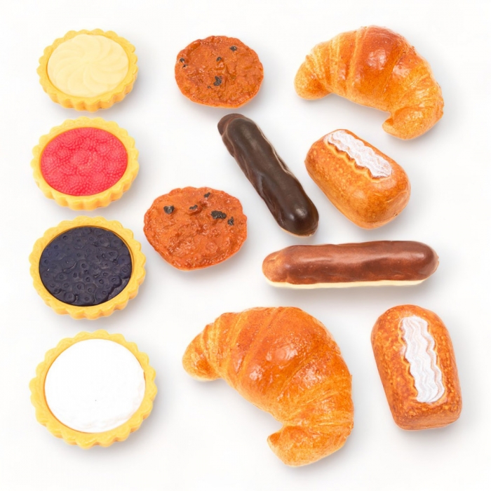 12-Piece Realistic Pastry Play Food Set, Pretend Bakery Toys for Kids 2+ LAP41092