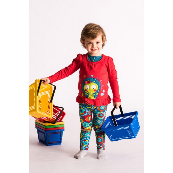 8 Assorted Color Plastic Shopping Baskets, Pretend Grocery Play Toy for Toddler +10 Months  LAP40286