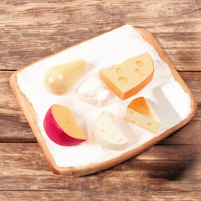 Pretend Cheese Play Food Set with 6 Realistic Pieces for Toddlers Ages 2+ LAP41082