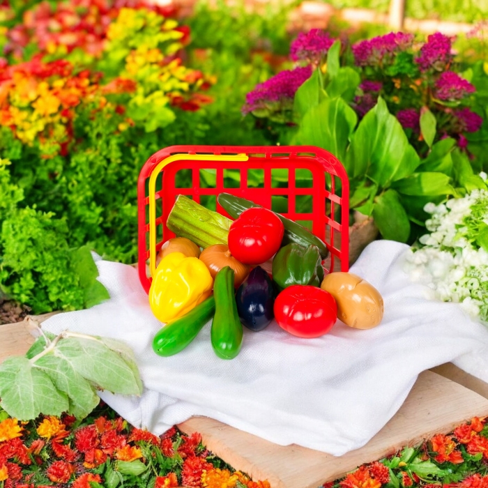 LAP 12 Assorted Vegetables Pretend Food Playset for Toddlers and Kids Ages 2+, Educational Toy LAP53832