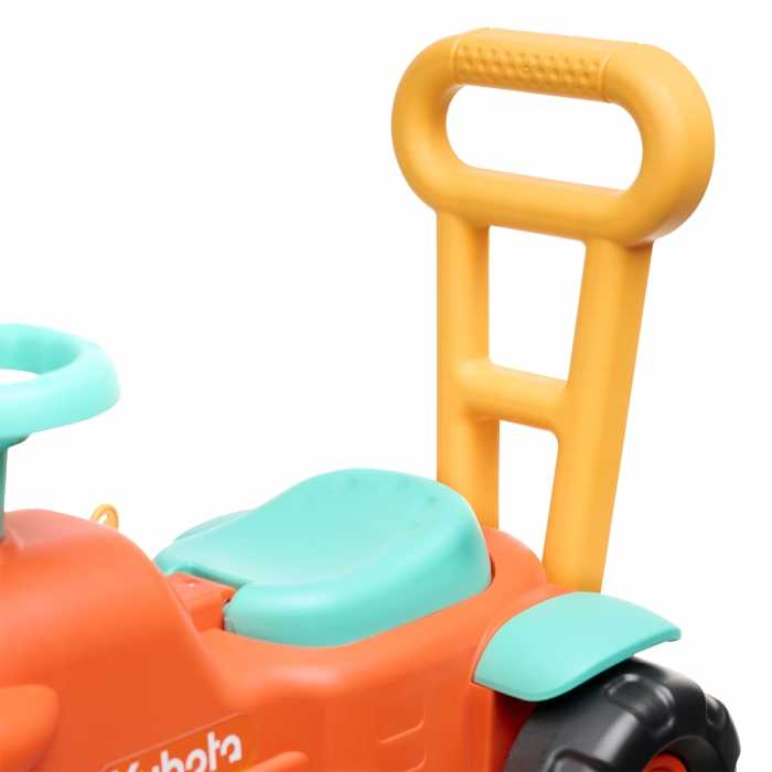 Kubota Tractor Push Ride-on with Baby Walking Aids for Toddlers Ages 1-3