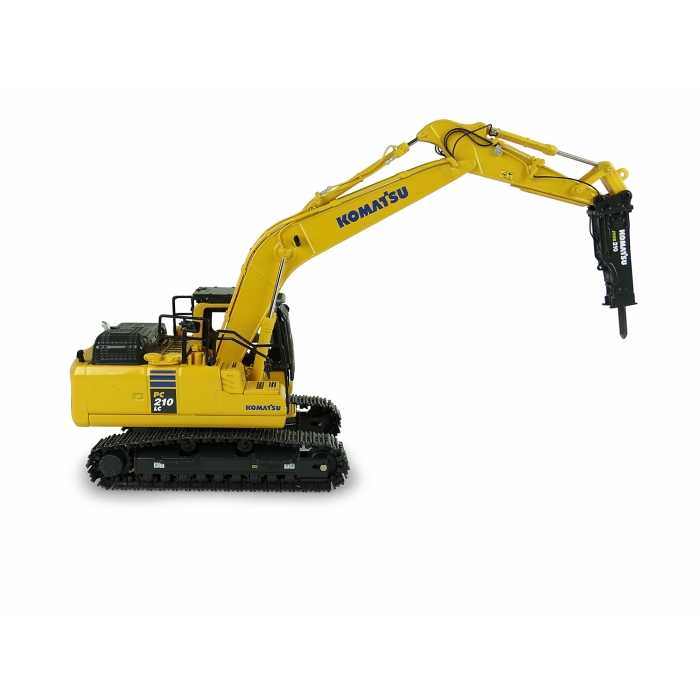 Komatsu PC210LC-11 with hammer drill Excavator, 1:50 Scale, Diecast Replica