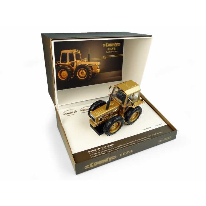 Universal Hobbies 1:32 Scale Ford County 1174 Tractor - Gold Edition - 50th anniversary County Model 1929-1979 -UH6211
