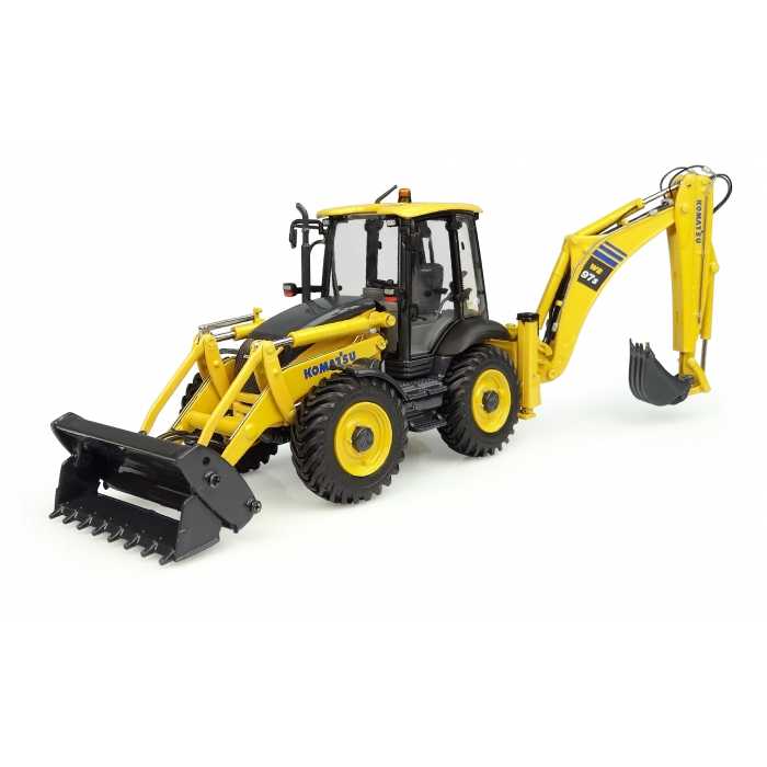 Universal Hobbies 1:50 Scale Komatsu WB97S-8 4WD Backhoe Loader Diecast Replica UH8139