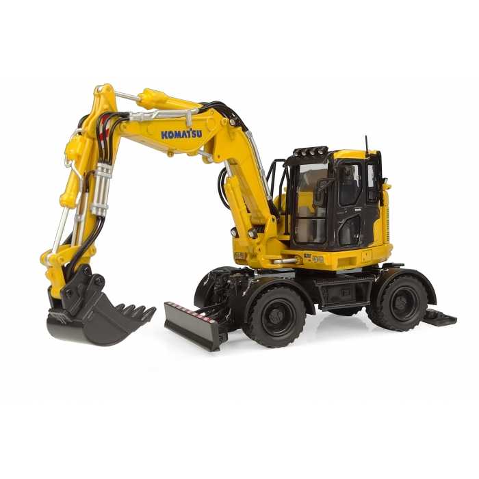 Universal Hobbies 1:50 Komatsu PW138MR-11 Wheeled Excavator Diecast Replica