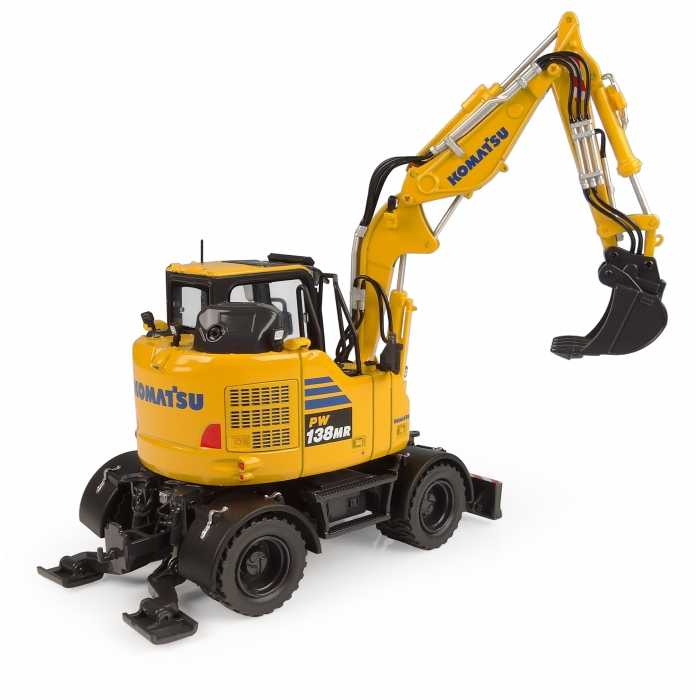 Universal Hobbies 1:50 Komatsu PW138MR-11 Wheeled Excavator Diecast Replica