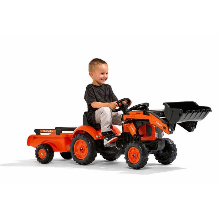 Kubota M7171 Pedal Tractor with Front Loader and Trailer, Ride-on + 2 Years FA2065AM