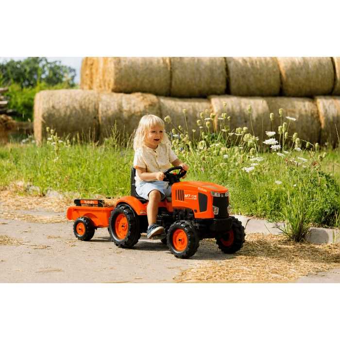Kubota M7171 Pedal Tractor with Trailer, Ride-on +2 Years FA2065AB